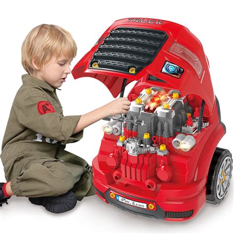 Large Truck Engine Toy Kids Engineering Mechanic Toy Iplay Ilearn Toys