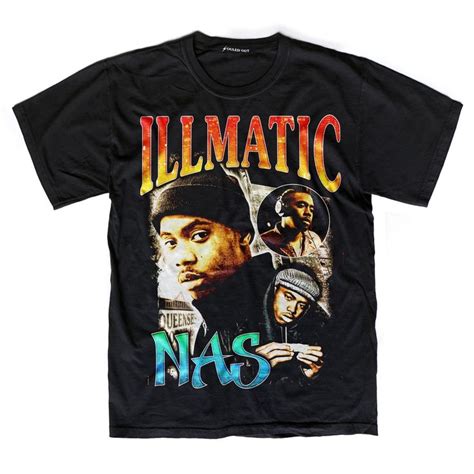 Nas Illmatic T Shirt Vintage Rap Tees Rapper Shirts Mens Tshirts