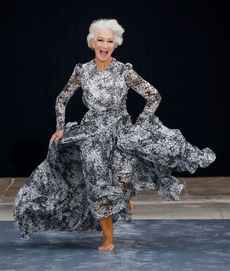 pfw l oreal paris spring 2020 show helen mirren dances on the runway footwear news