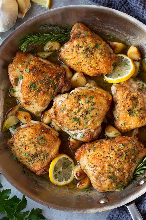 Roasted Chicken Thighs With Garlic Cooking Classy