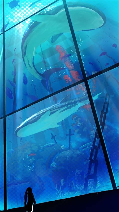 Aquariums Animasyon Sanatı Manzara Sanatı Anime Sahnesi