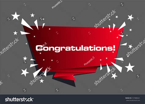 Congratulations Beautiful Greeting Card Poster Stock Vector Royalty