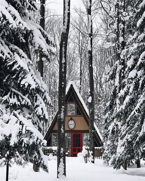 A Frame In Petoskey Michigan Winter Cabin Winter Scenery Winter Scenes