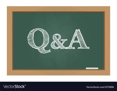 Questions And Answers Text On Chalkboard Vector Image