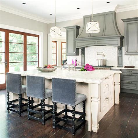Blue grey and white kitchen island chairs. Gray Counter Stools Design Ideas
