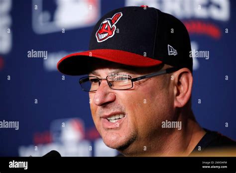 Cleveland Indians Manager Terry Francona Talks During A News Conference