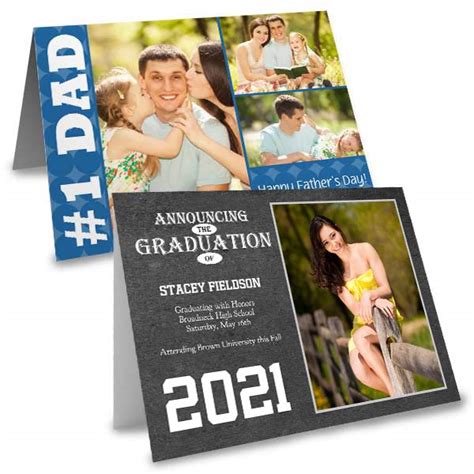 5x7 Folded Photo Cards Custom Holiday Cards Double Sided Cards Mailpix