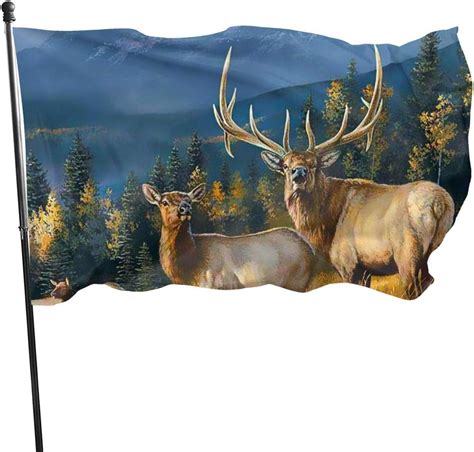 Fusuisn 3x5 Ft Flag Wildlife Deer Home Garden Flags