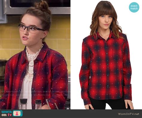Wornontv Eves Red Plaid Shirt With Dots On Last Man Standing