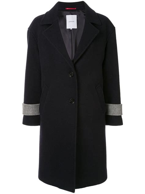 Loveless Colour Block Coat In Black Modesens Color Block Coats