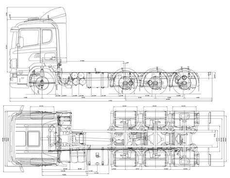 Scania Lb 8x4 Heavy Truck V2 Blueprints Free Outlines
