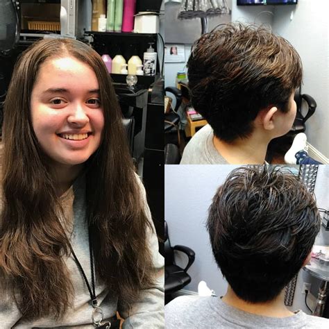 Before And After Hair Donations Donatehair Longtoshorthair