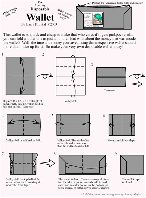 Wallet Origami Diagram Paper Origami Guide