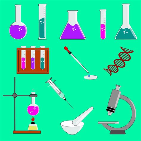 Chemical Laboratory Equipment And Tools Clip Art Icon Image Etc By