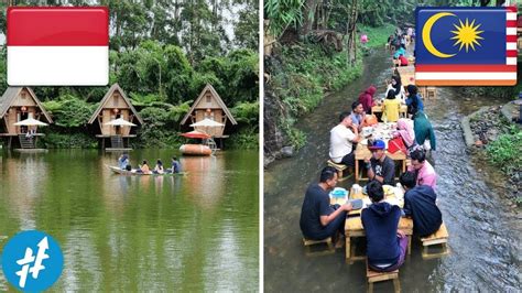 Nikmatnya Nongkrong Sambil Makan Di Tengah Sungai Jernih Youtube