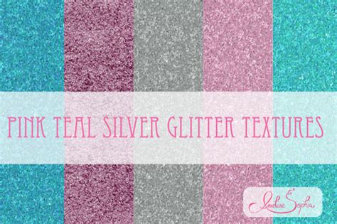 Pink Teal Silver Glitter Textures ~ Textures On Creative