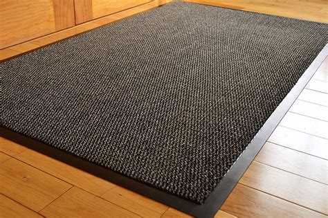 Trendmakers Big Extra Large Charcoal And Black Heavy Duty Barrier Mat