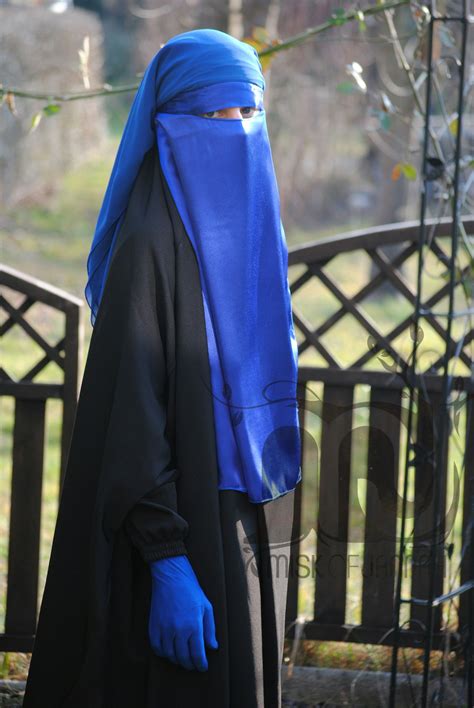 Islamische Kleidung Und Rainbow Qurane Aus Dem Orient Xxl Niqab Royalblau Niqab