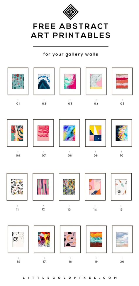 20 Free Abstract Art Printables For Your Gallery Walls Artofit