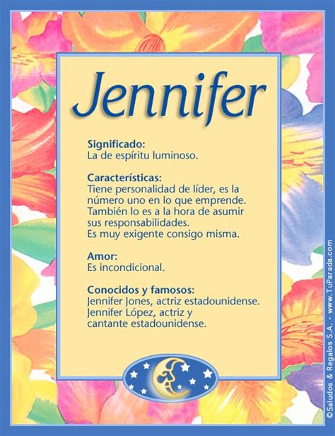 Enviar Tarjeta Postal Jennifer
