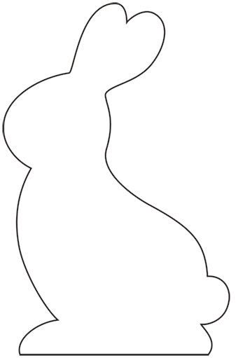 Download the bunny template and print onto the colored card stock or construction paper of your choice. Bunny Silhouette Template | ... photo-outline-of-a-happy ...