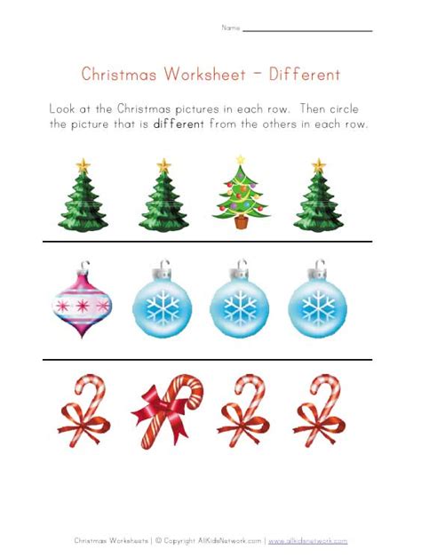8 page christmas worksheets download pdf. Christmas Worksheet - Recognize Different Things