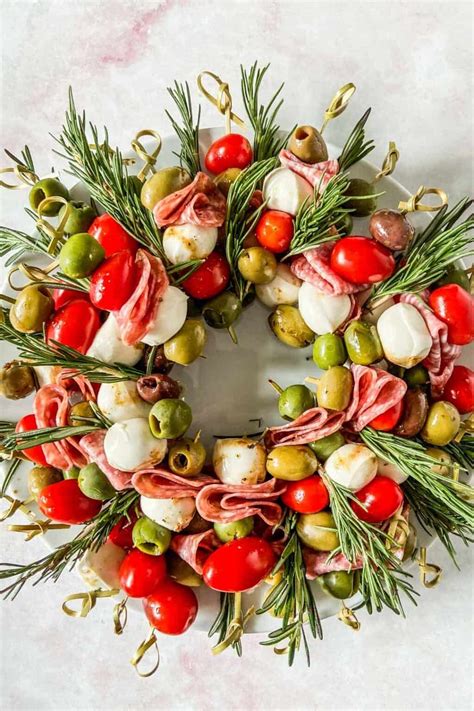 Antipasto Christmas Wreath Recipe Holiday Appetizers Christmas