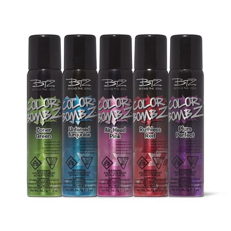 Spray on hair until you create desired look. Color Bombz Temporary Hair Color Spray by Beyond The Zone ...