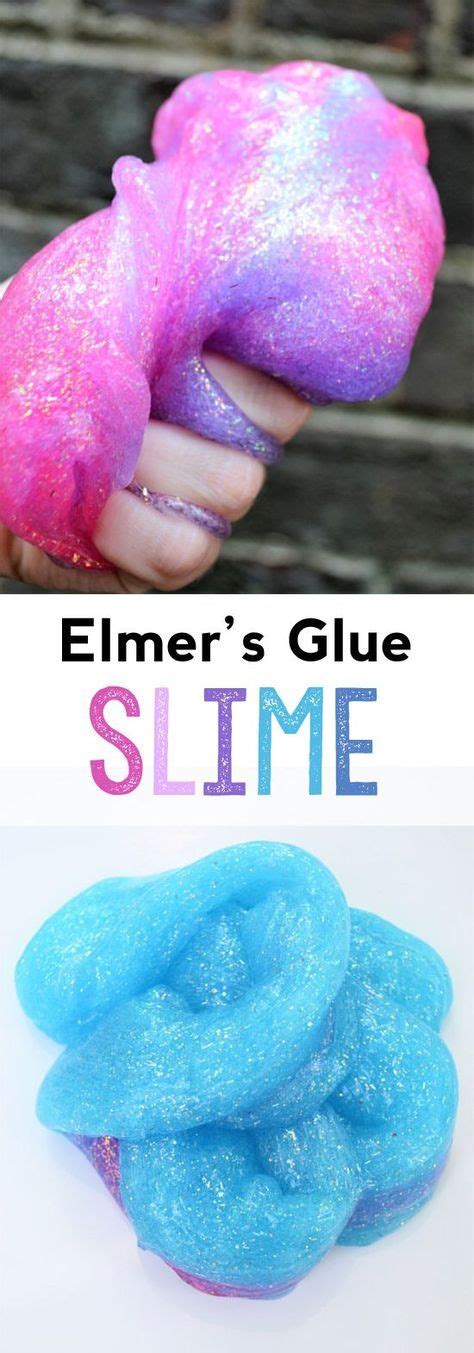 Make This Easy Slime Recipe With Elmers Glue Elmers Glue Glitter Slime