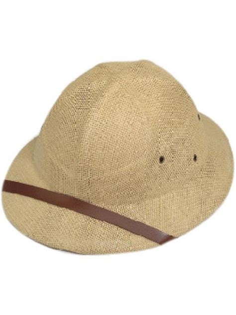 Adult Tan Safari Pith Helmet Hat