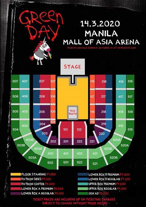 Green Day Live In Manila Seat Plan And Pricing Rphilippines