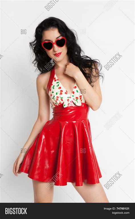 Sexy Woman Red Latex Image And Photo Free Trial Bigstock