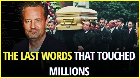 Unforgettable Farewell: The Final Moments Speech of matthew perry HD