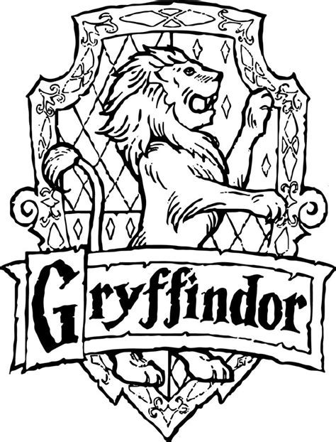 Gryffindor Crest Emblem Badge Svg Harry Potter Hogwarts House Vector