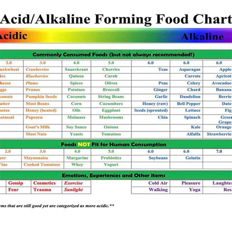 Acid Alkaline Forming Food Chart Dr Morses Herbal Health Club