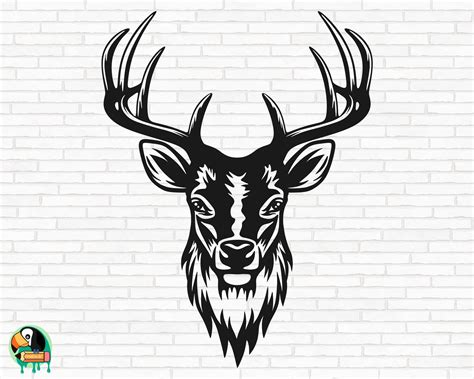 Deer Head Svg Cutting Files For Cricut Silhouette Svg Png  Eps