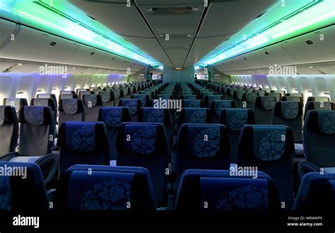 View Of An Economy Class Cabin Of A Boeing 777 300er Jet Plane Of China