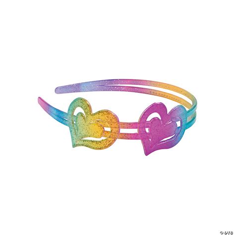 Glitter Rainbow Headbands 6 Pc Oriental Trading