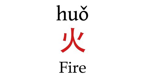 How To Say Fire 火 In Mandarin Chinese Youtube