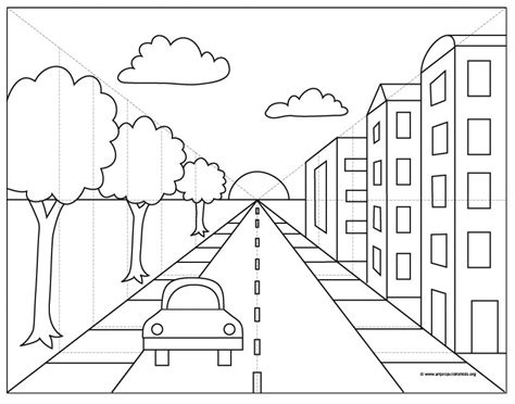 One Point Perspective Drawing For Kids