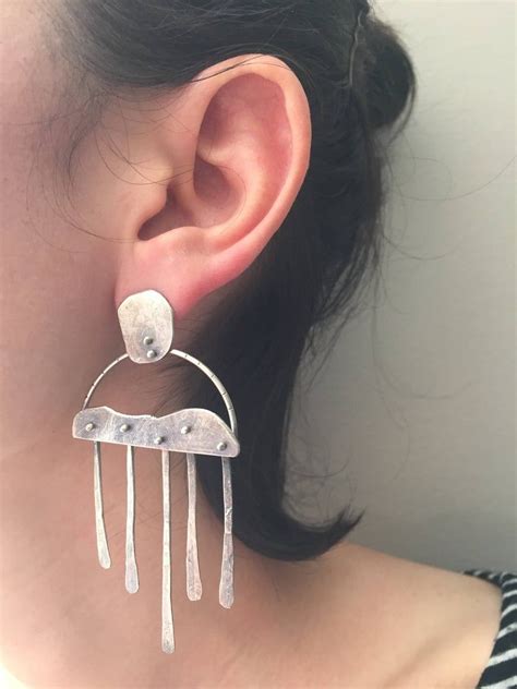 Sterling Silver Rain Cloud Earrings Lisa Colby Etsy In 2021 Silver Jewelry Diy Sterling