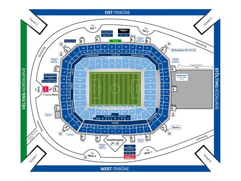 Stadionplan FC Schalke VELTINS Arena