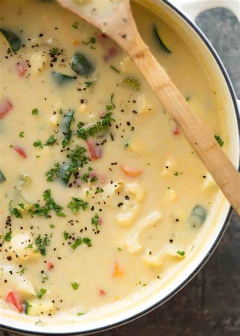 Super Low Cal Healthy Creamy Vegetable Soup Recipetin Eats