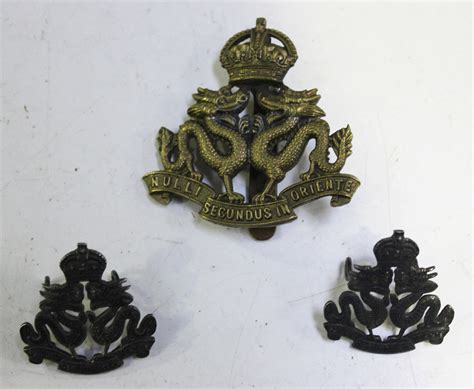 A Scarce Hong Kong Defence Force Cap Badge By Firmin Cast With A Crown