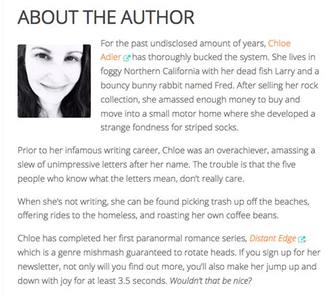 How To Write And Not To Write An Author Bio
