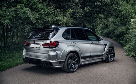 Download Wallpapers Bmw X5 2018 A Luxury Silver Suv Tuning X5