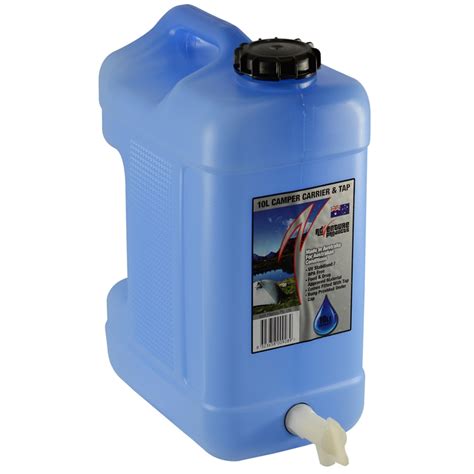 10l Plastic Water Container Jerry Can Carrier Drum Spout Faucet Tap