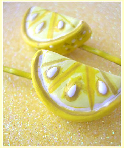 Sweet Lemon Hair Pins Handmade And Painted Lemon Bobby Pin Flickr