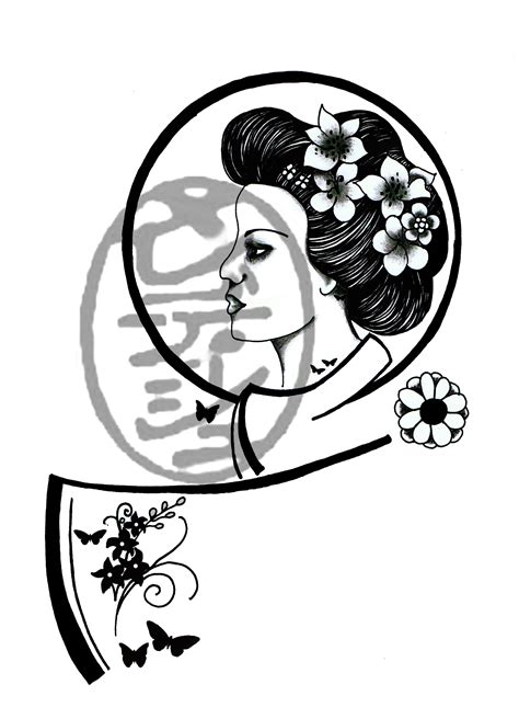 Tattoo Design Geisha With Kimono Tattoo Designs Tattoos Design