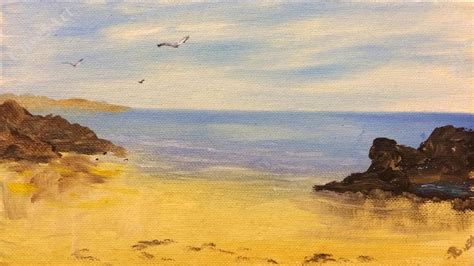 Easy Seascape Acrylic Painting For Beginnersclive5art Youtube